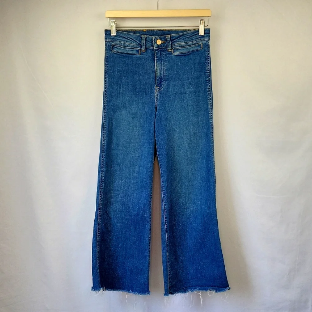 H&M & Denim Jupe Coulotte High Waist Jean Size 27